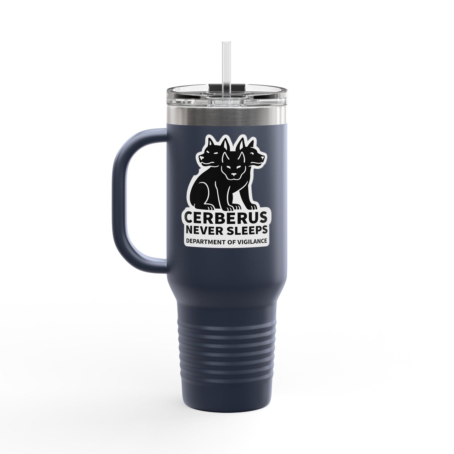 Cerberus Never Sleeps™ - 40 oz Insulated Travel Mug (Printed in the USA)