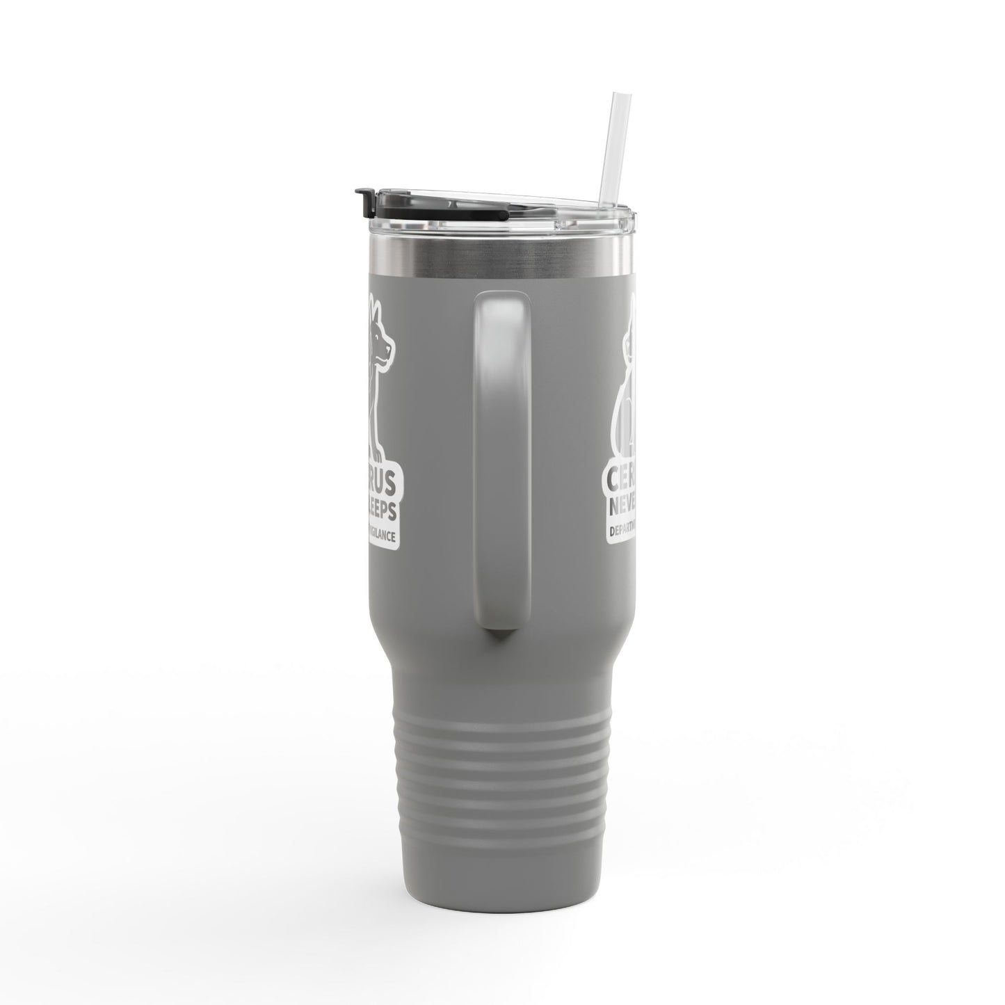 Cerberus Never Sleeps™ - 40 oz Insulated Travel Mug (Printed in the USA)