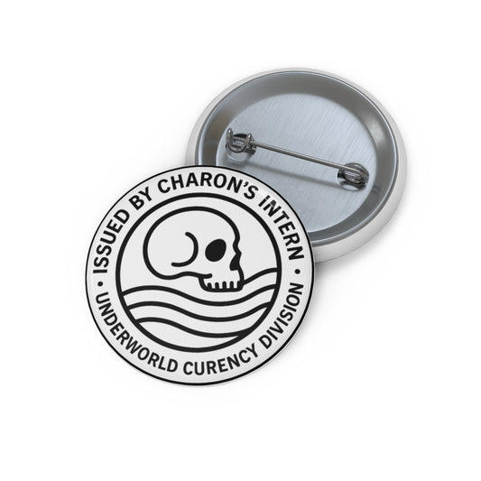 Charons Obol Pin - Greek Mythology Coin Badge, Underworld-Inspired Accessory, Gothic Gift for Writers & Philosophers