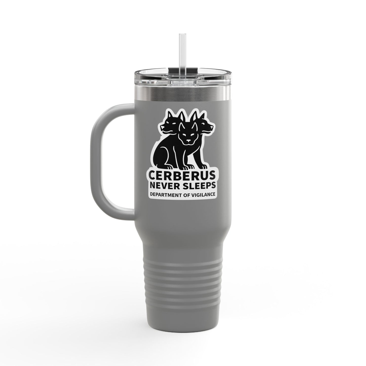 Cerberus Never Sleeps™ - 40 oz Insulated Travel Mug (Printed in the USA)