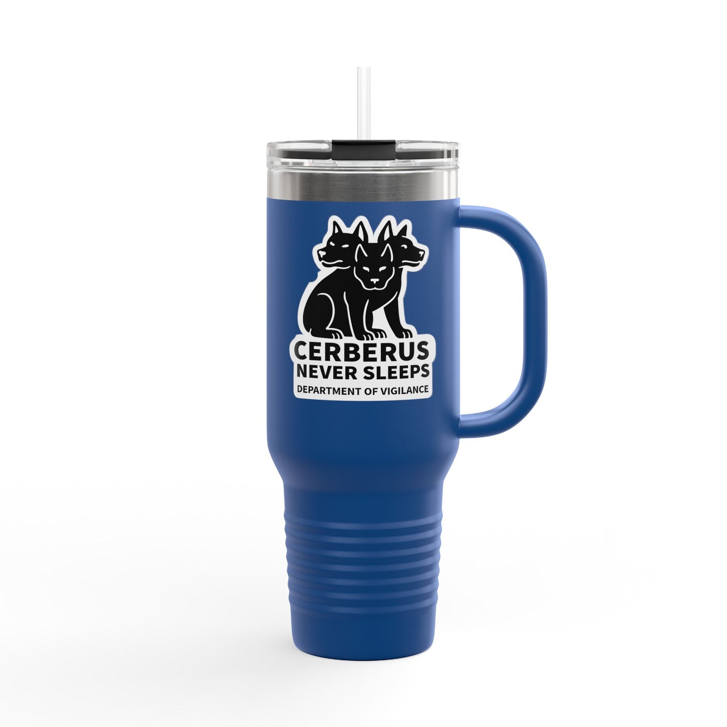 Cerberus Never Sleeps™ - 40 oz Insulated Travel Mug (Printed in the USA)