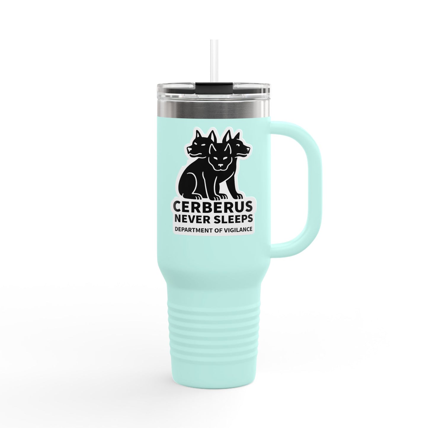 Cerberus Never Sleeps™ - 40 oz Insulated Travel Mug (Printed in the USA)