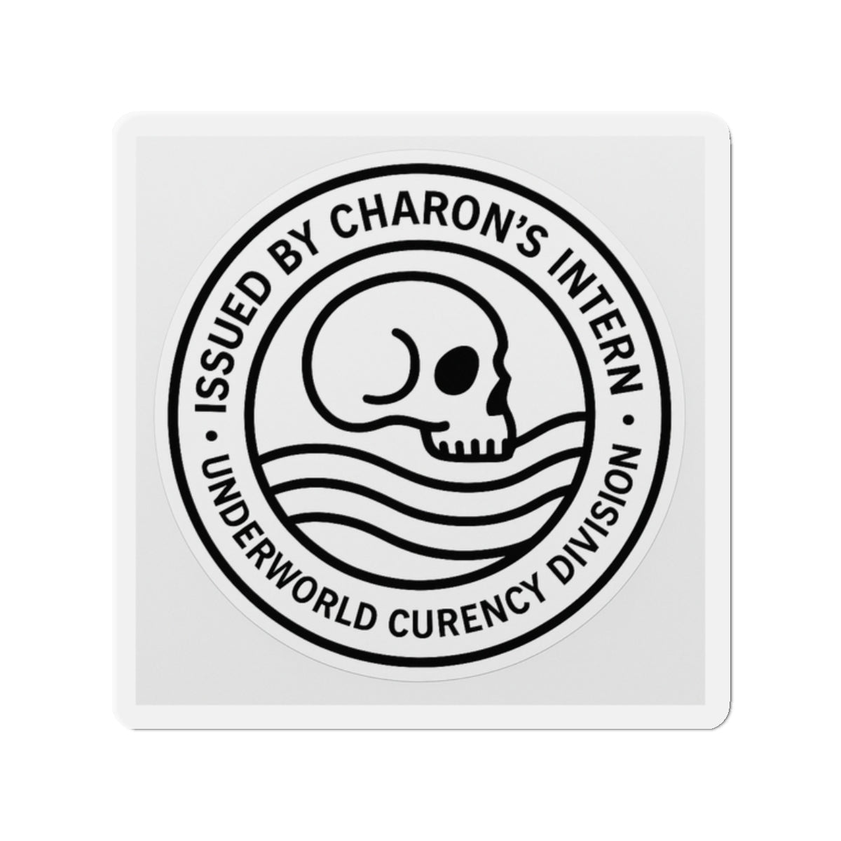 Charonss Intern Die-Cut Magnet -Gothic Mythology Decor, Underworld-Inspired Collectible, Durable Vinyl Magnet