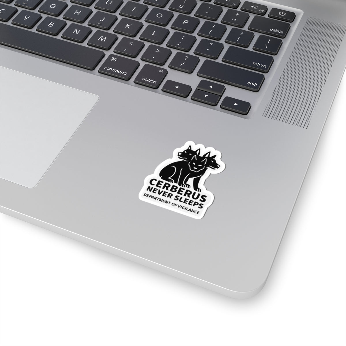 Cerberus Stickers - Never Sleeps, Dog Lover Decor, Laptop Decal, Gift for Pet Owners, Unique Wall Art