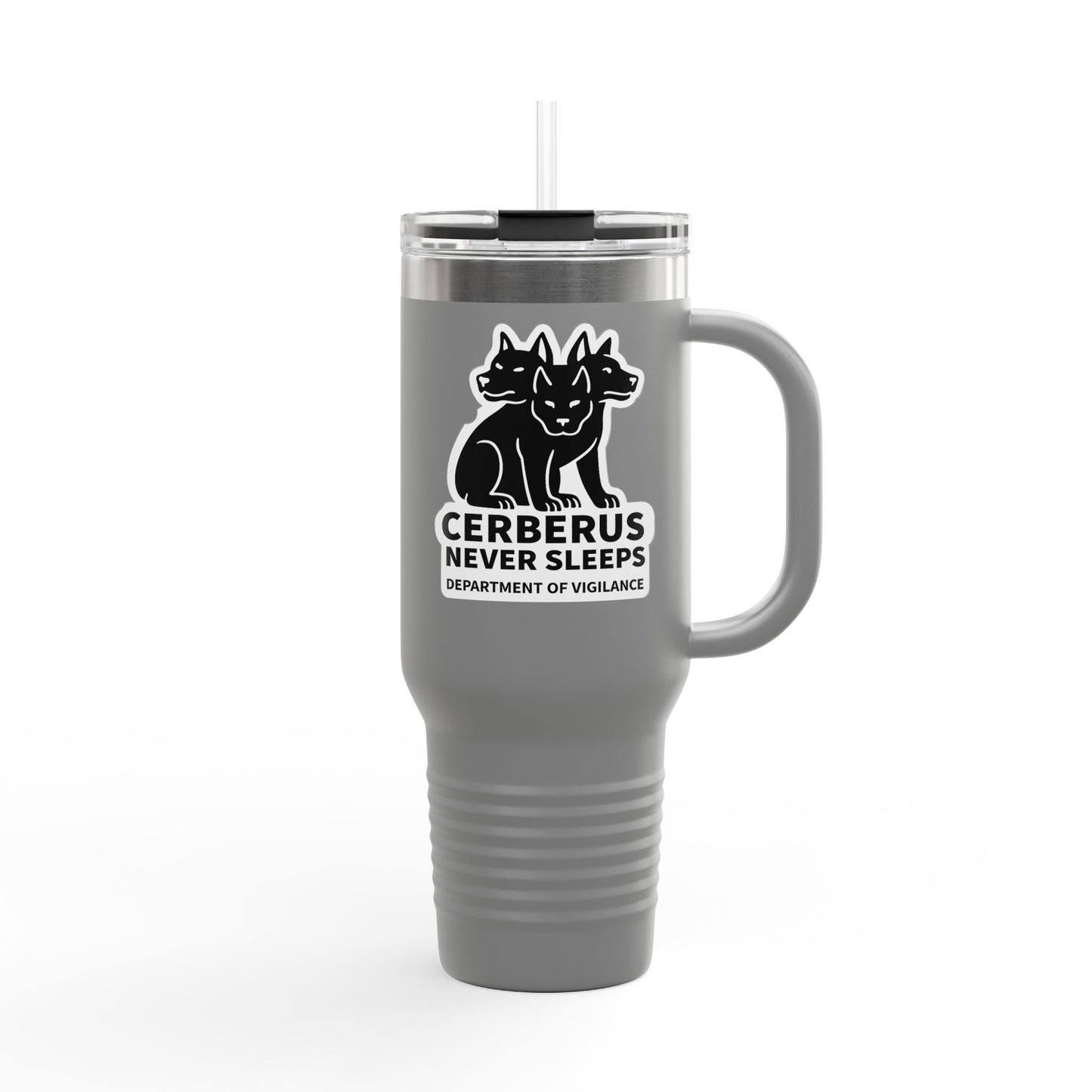 Cerberus Never Sleeps™ - 40 oz Insulated Travel Mug (Printed in the USA)