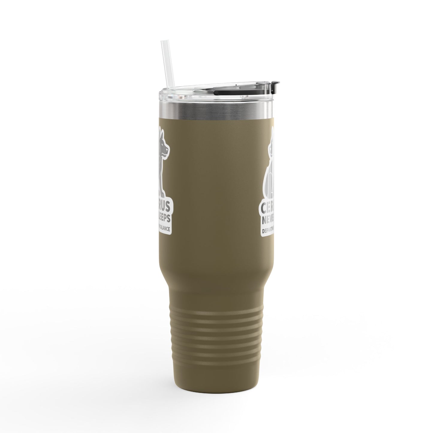 Cerberus Never Sleeps™ - 40 oz Insulated Travel Mug (Printed in the USA)
