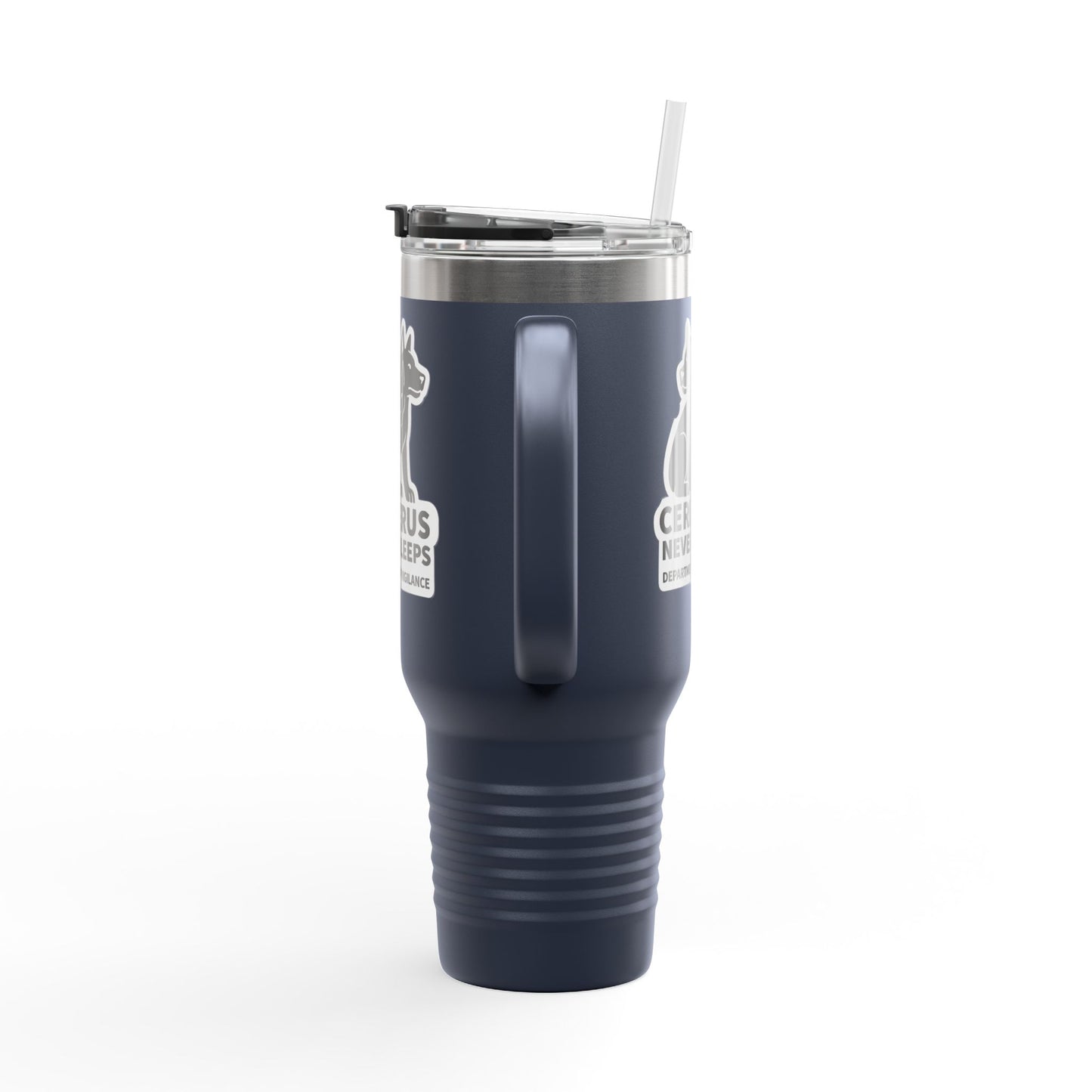 Cerberus Never Sleeps™ - 40 oz Insulated Travel Mug (Printed in the USA)