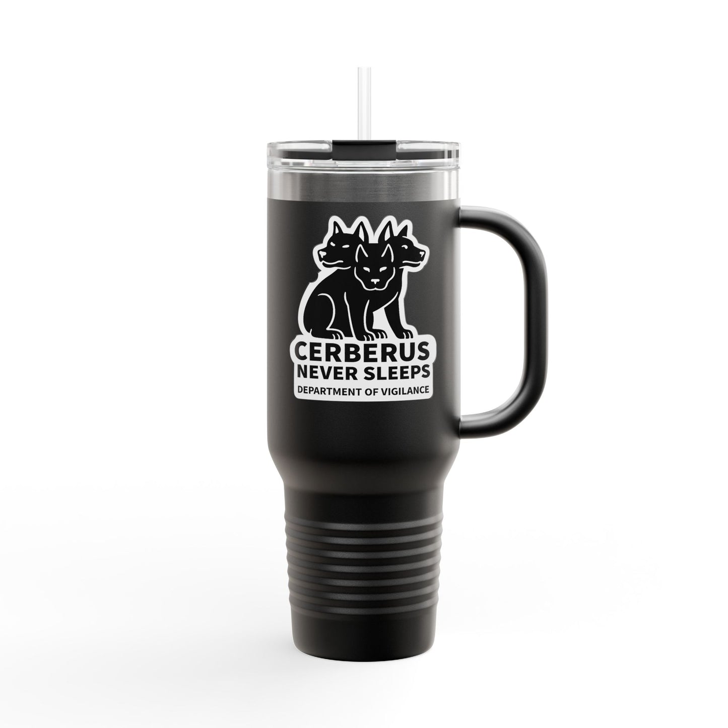 Cerberus Never Sleeps™ - 40 oz Insulated Travel Mug (Printed in the USA)